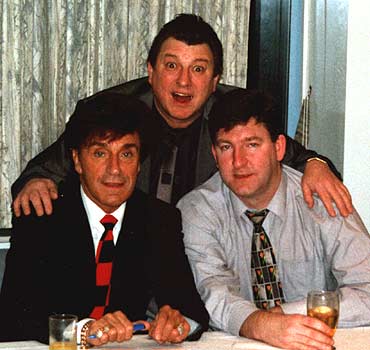 Austin, Norman Whiteside and on the left, Frank 'Foo Foo' Lamarr.